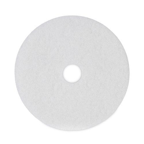 Polishing Floor Pads, 19" Diameter, White, 5/Carton. Picture 1