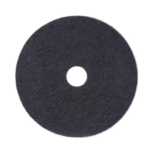 Stripping Floor Pads, 19" Diameter, Black, 5/Carton. The main picture.