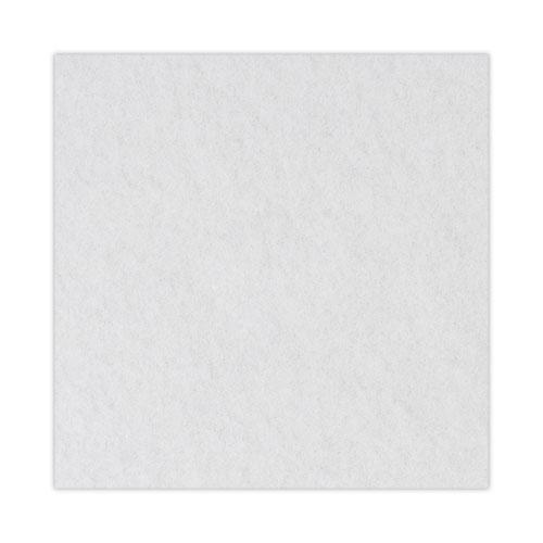 Polishing Floor Pads, 17" Diameter, White, 5/Carton. Picture 6