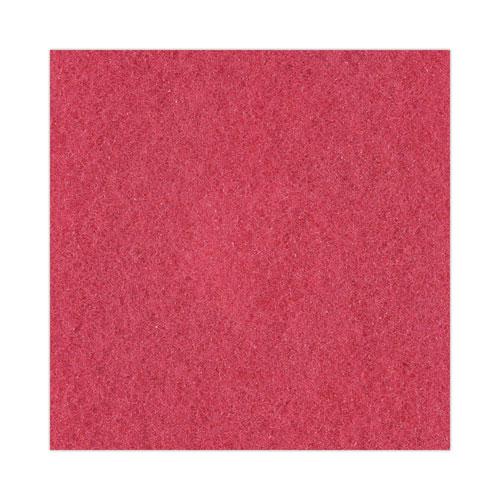 Buffing Floor Pads, 16" Diameter, Red, 5/Carton. Picture 6