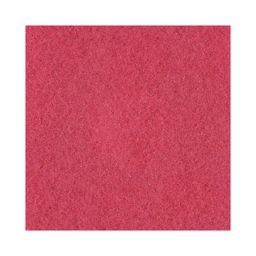 Buffing Floor Pads, 14" Diameter, Red, 5/Carton. Picture 6