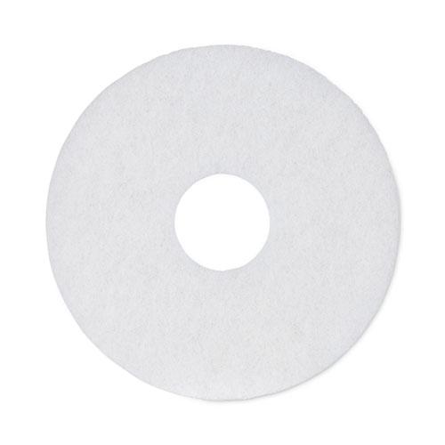Polishing Floor Pads, 12" Diameter, White, 5/Carton. Picture 1