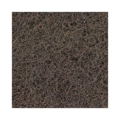 Heavy-Duty Scour Pad, 4.63 x 10, Brown, 20/Carton. Picture 7