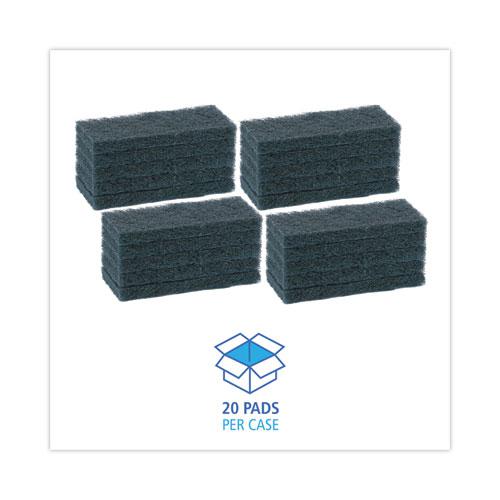 Medium-Duty Scour Pad, 10 x 4.63, Blue, 20/Carton. Picture 3