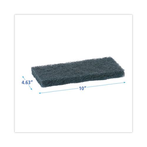 Medium-Duty Scour Pad, 10 x 4.63, Blue, 20/Carton. Picture 2