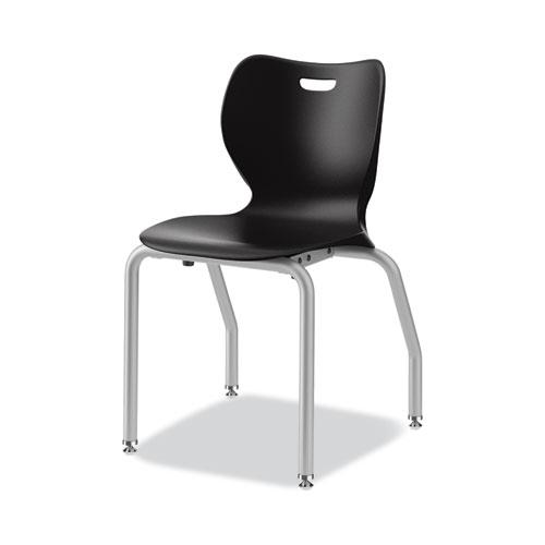 SmartLink Four-Leg Chair, 19.5" x 19.63" x 31", Onyx Seat, Onyx Base, 4/Carton. Picture 1