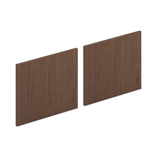 Mod Laminate Doors for 72"W Mod Desk Hutch, 17.86 x 14.82, Sepia Walnut  2/Carton. Picture 1