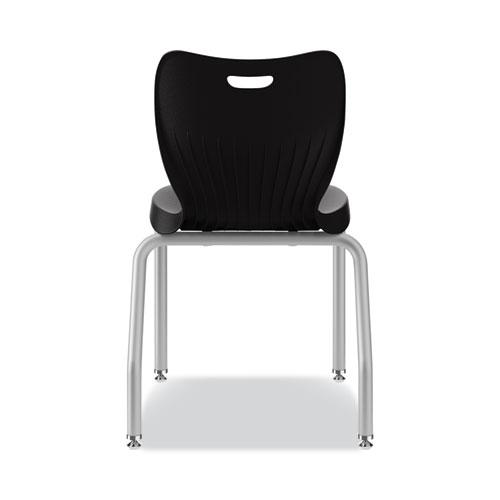 SmartLink Four-Leg Chair, 19.5" x 19.63" x 31", Onyx Seat, Onyx Base, 4/Carton. Picture 3
