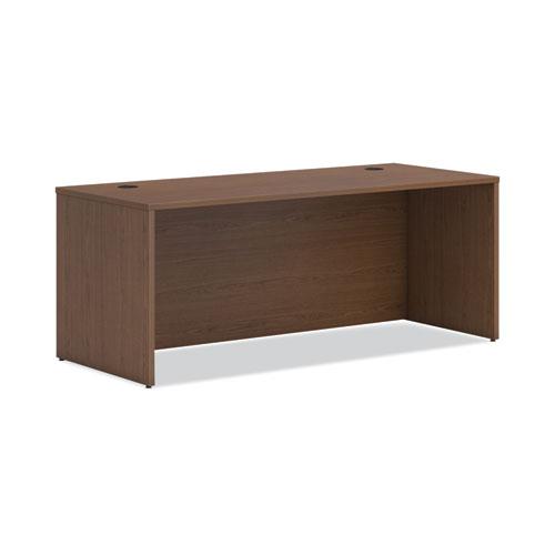 Mod Desk Shell, 72" x 30" x 29", Sepia Walnut, 2/Carton. Picture 1
