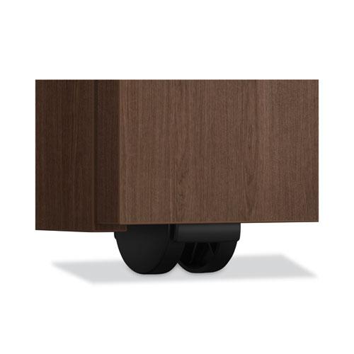 Mod Mobile Pedestal, Left or Right, 3-Drawers: Box/Box/File, Legal/Letter, Sepia Walnut, 15" x 20" x 28". Picture 4