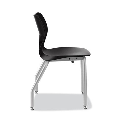 SmartLink Four-Leg Chair, 19.5" x 19.63" x 31", Onyx Seat, Onyx Base, 4/Carton. Picture 6