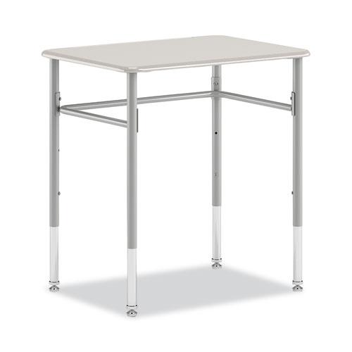 SmartLink Student Desk, Rectangle,  20" x 26" x 23" to 33", White, 2/Carton. Picture 1
