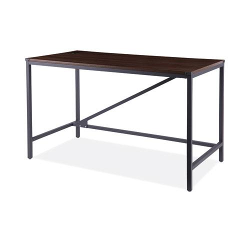 Industrial Series Table Desk, 47.25" x 23.63" x 29.5", Modern Walnut. Picture 1