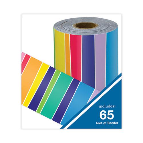 Rolled Straight Borders, 2.25" x 65 ft, Rainbow. Picture 3