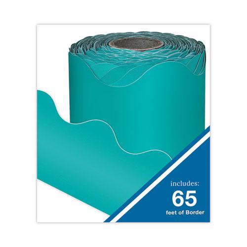 Rolled Scalloped Borders, 2.25" x 65 ft, Teal. Picture 3