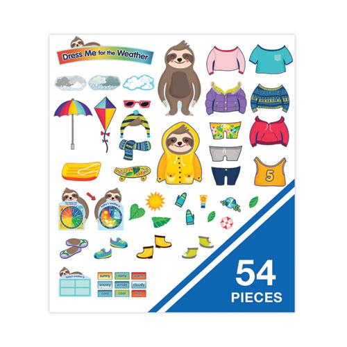 Curriculum Bulletin Board Set, Dress Me for the Weather, 54 Pieces. Picture 4
