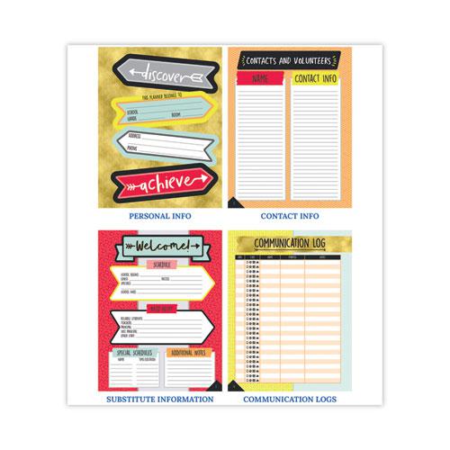 Teacher Planner, Weekly/Monthly, Two-Page Spread (Seven Classes), 11 x 8.5, Multicolor Cover, 2022-2023. Picture 6