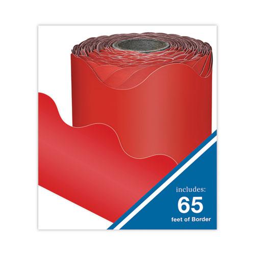 Rolled Scalloped Borders, 2.25" x 65 ft, Red. Picture 5