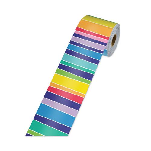 Rolled Straight Borders, 2.25" x 65 ft, Rainbow. Picture 2