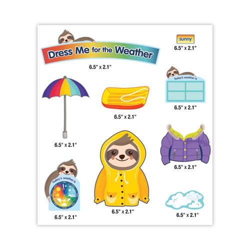 Curriculum Bulletin Board Set, Dress Me for the Weather, 54 Pieces. Picture 6