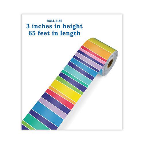 Rolled Straight Borders, 2.25" x 65 ft, Rainbow. Picture 5