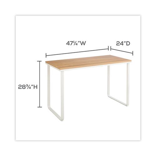 Steel Desk, 47.25" x 24" x 28.75", Beech/White. Picture 5