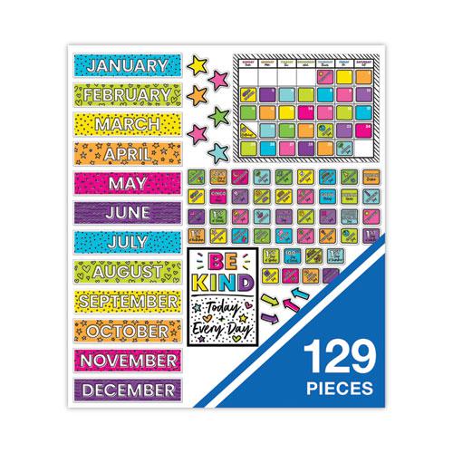 Calendar Bulletin Board Set, Kind Vibes, 129 Pieces. Picture 5