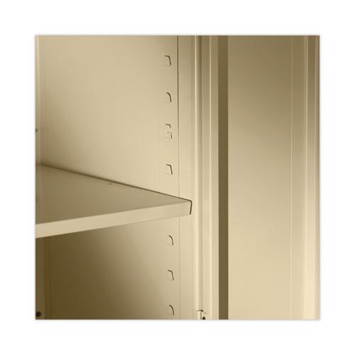 Assembled 72" High Heavy-Duty Welded Storage Cabinet, Four Adjustable Shelves, 36w x 18d, Putty. Picture 7
