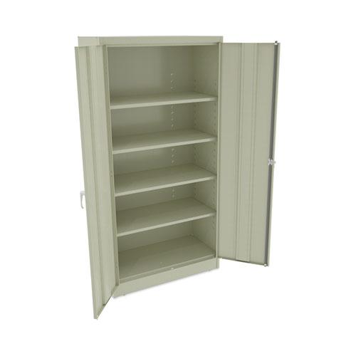 Assembled 72" High Heavy-Duty Welded Storage Cabinet, Four Adjustable Shelves, 36w x 18d, Putty. Picture 4
