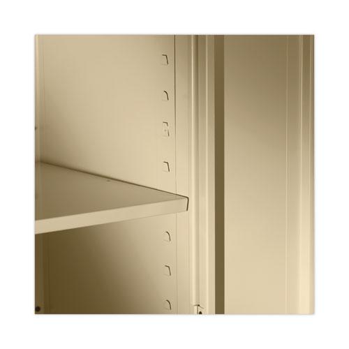Assembled 78" High Heavy-Duty Welded Storage Cabinet, Four Adjustable Shelves, 36w x 24d, Putty. Picture 5