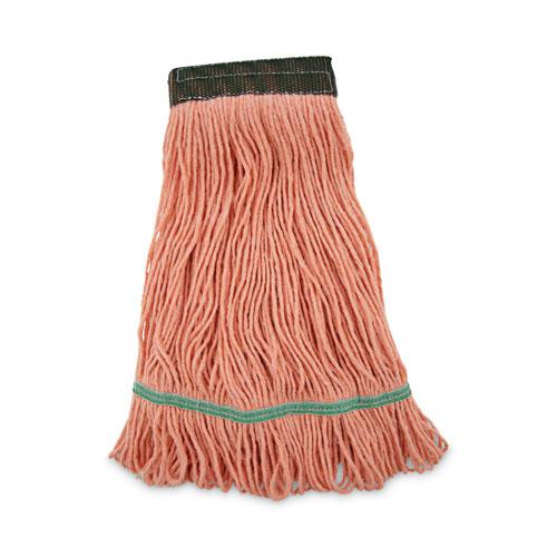 Super Loop Wet Mop Head, Cotton/Synthetic Fiber, 5" Headband, Medium Size, Orange, 12/Carton. Picture 1