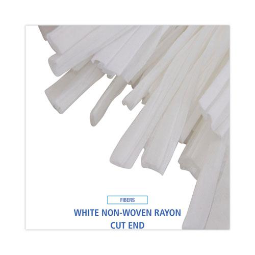 Nonwoven Cut End Edge Mop, Rayon/Polyester, #20, White, 12/Carton. Picture 4