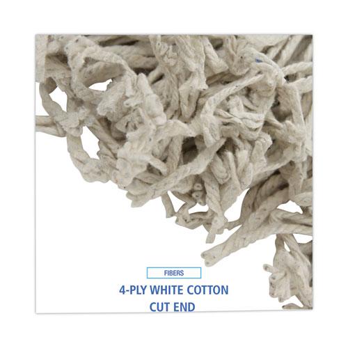 Mop Head, Cotton, Cut-End, White, 4-Ply, #16 Band, 12/Carton. Picture 4