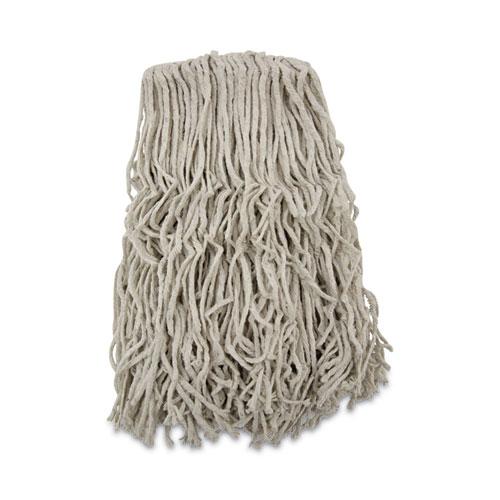 Banded Cotton Mop Heads, 24oz, White, 12/Carton. Picture 1