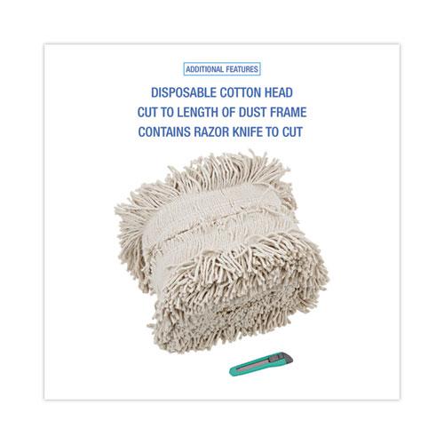 Flash Forty Disposable Dustmop, Cotton, 5", Natural. Picture 3