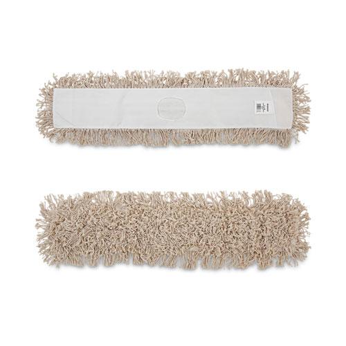 Cotton Dry Mopping Kit, 36 x 5 Natural Cotton Head, 60" Natural Wood Handle. Picture 6