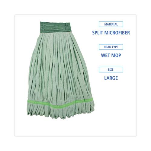 Microfiber Looped-End Wet Mop Head, Large, Green, 12/Carton. Picture 2