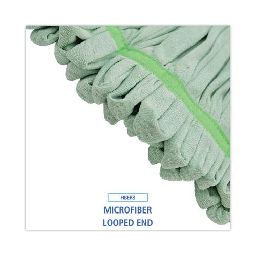 Microfiber Looped-End Wet Mop Head, Large, Green, 12/Carton. Picture 4