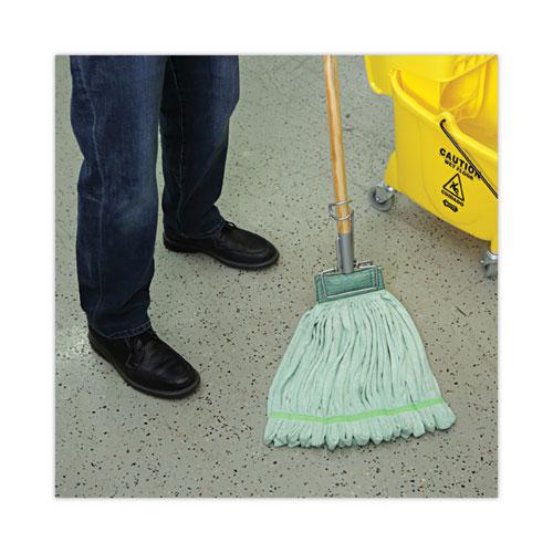 Microfiber Looped-End Wet Mop Head, Large, Green, 12/Carton. Picture 5