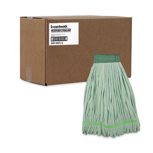 Microfiber Looped-End Wet Mop Head, Large, Green, 12/Carton. Picture 9