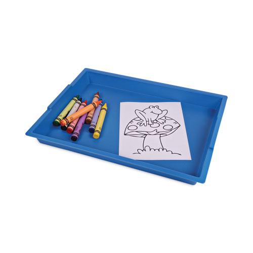 Little Artist Antimicrobial Finger Paint Tray, 16 x 1.8 x 12, Blue. Picture 3