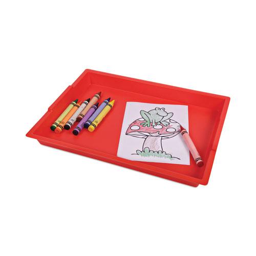 Little Artist Antimicrobial Finger Paint Tray, 16 x 1.8 x 12, Red. Picture 3