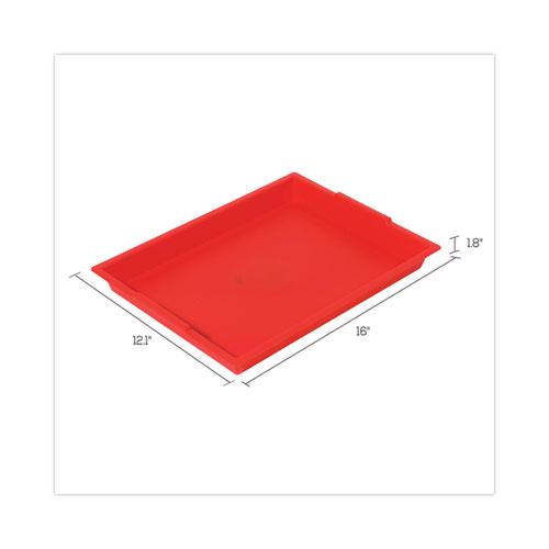 Little Artist Antimicrobial Finger Paint Tray, 16 x 1.8 x 12, Red. Picture 4
