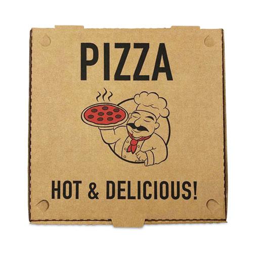 Pizza Boxes, 10 x 10 x 2, Kraft, Paper, 50/Pack. Picture 2