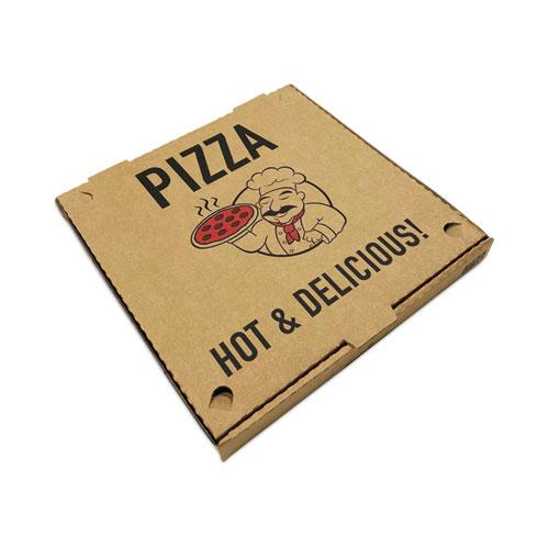 Pizza Boxes, 12 x 12 x 2, Kraft, Paper, 50/Pack. Picture 1