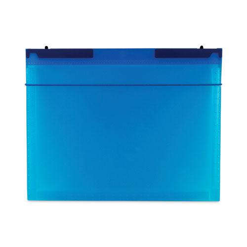 Expanding File with Hang Tabs, Pre-Printed Index-Tab Inserts, 12 Sections, 1" Capacity, Letter Size, 1/6-Cut Tabs, Blue. Picture 4