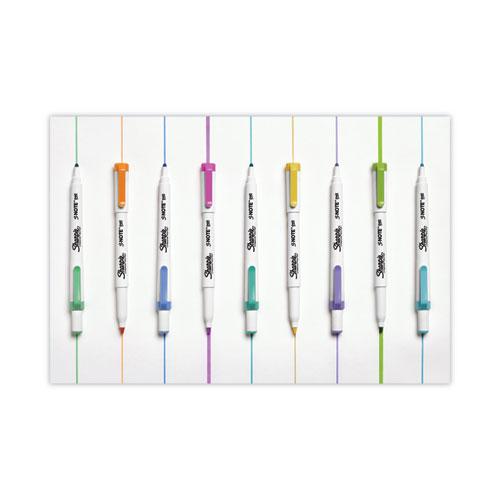 S-Note Creative Markers, Assorted Ink Colors, Bullet/Chisel Tip, White Barrel, 8/Pack. Picture 3