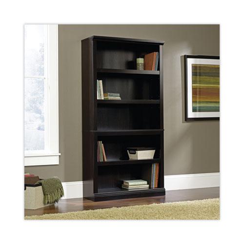 Select Collection Bookcase, Five-Shelf, 35.27w x 13.22d x 69.76h, Estate Black. Picture 2