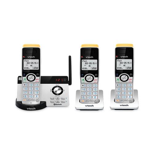 80-2151-02 Three-Handset Connect to Cell Cordless Telephone, Black/Silver. Picture 2