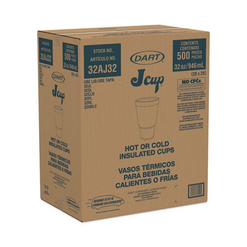 Foam Drink Cups, 32 oz, Tapered Bottom, White, 25/Bag, 20 Bags/Carton. Picture 2